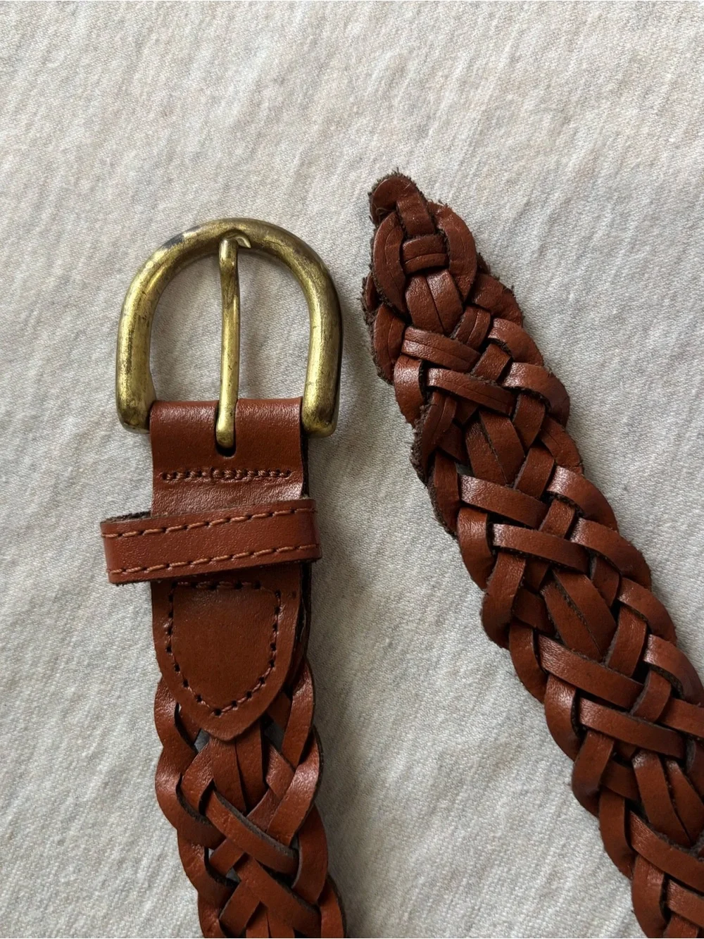 Capezio Argentina Braided Genuine Leather Belt XL 41” Rustic Western